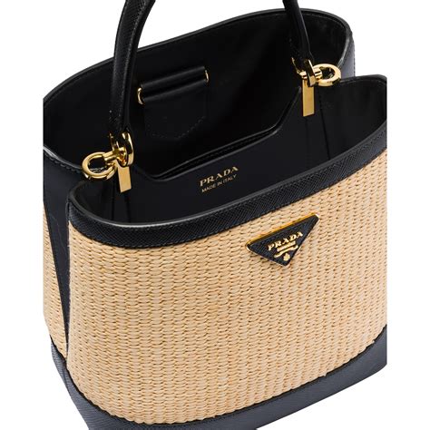 prada panier straw bag|best straw tote bags.